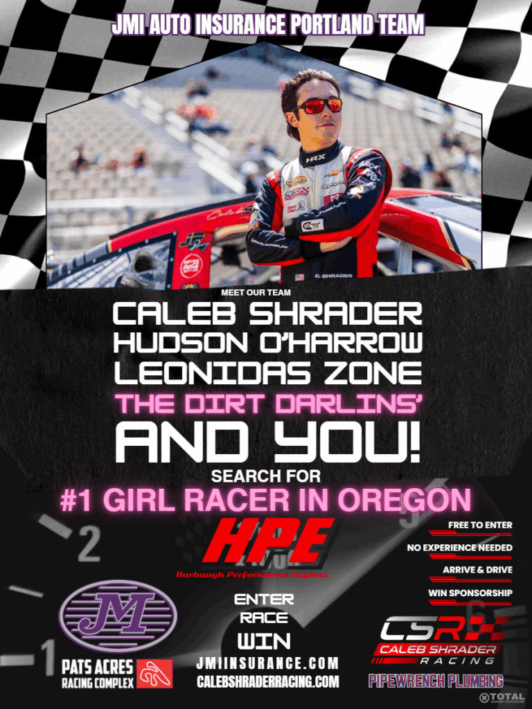 1 Girl Racer Contest in Oregon with JMI Auto Insurance Portland Team and Caleb Shrader Racing